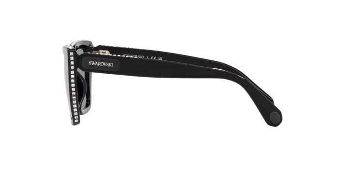 Sunglasses Swarovski SK 6013 (1010/1) color nero shape square lenses grigio scuro
