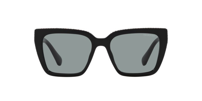 Sunglasses Swarovski SK 6013 (1010/1) color nero shape square lenses grigio scuro