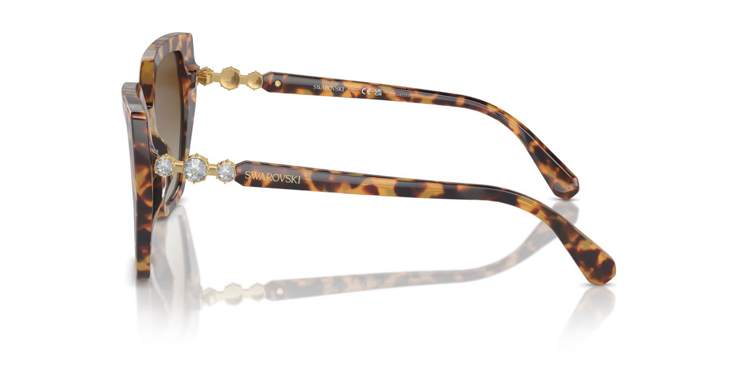 Sunglasses Swarovski SK 6016 (1004T5) color havana medio shape irregular lenses marrone