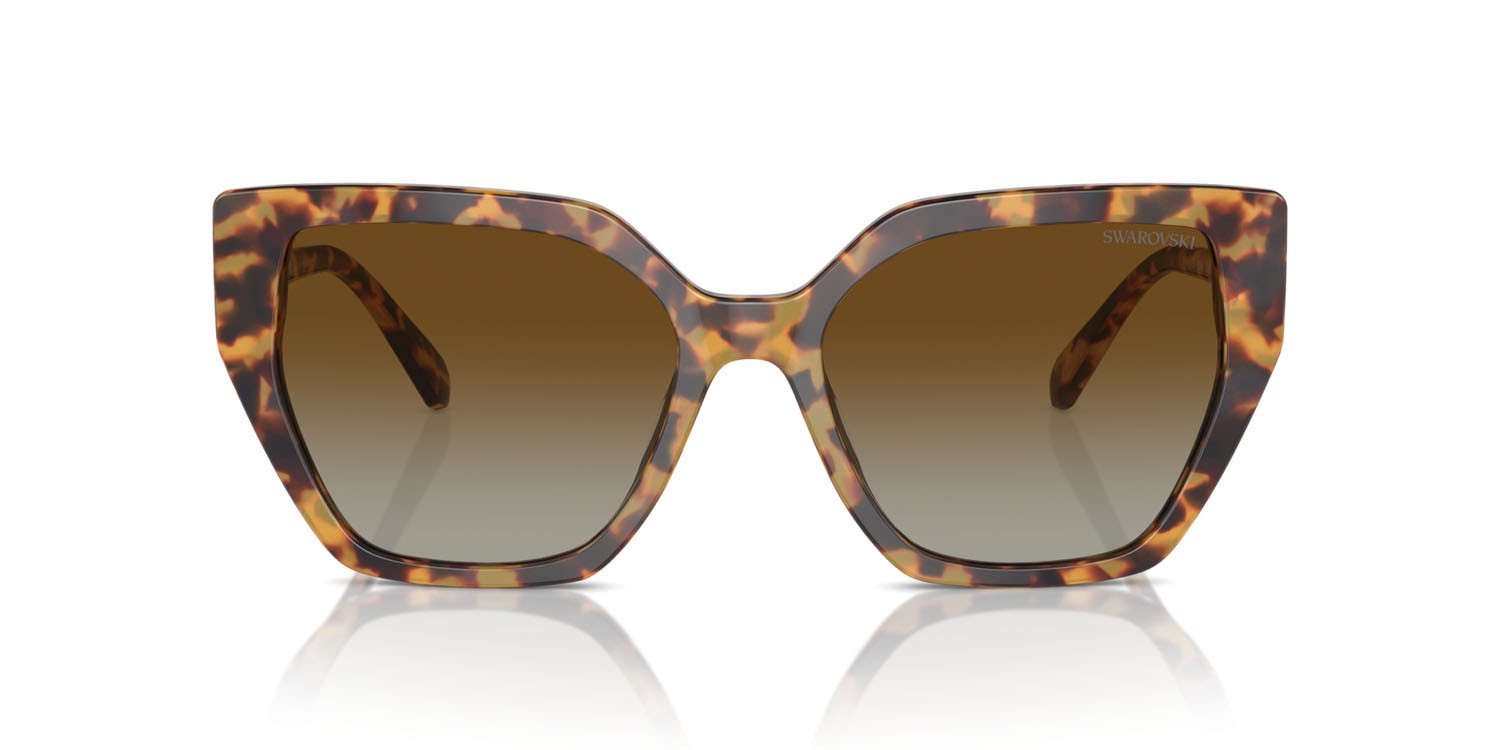 Sunglasses Swarovski SK 6016 (1004T5) color havana medio shape irregular lenses marrone