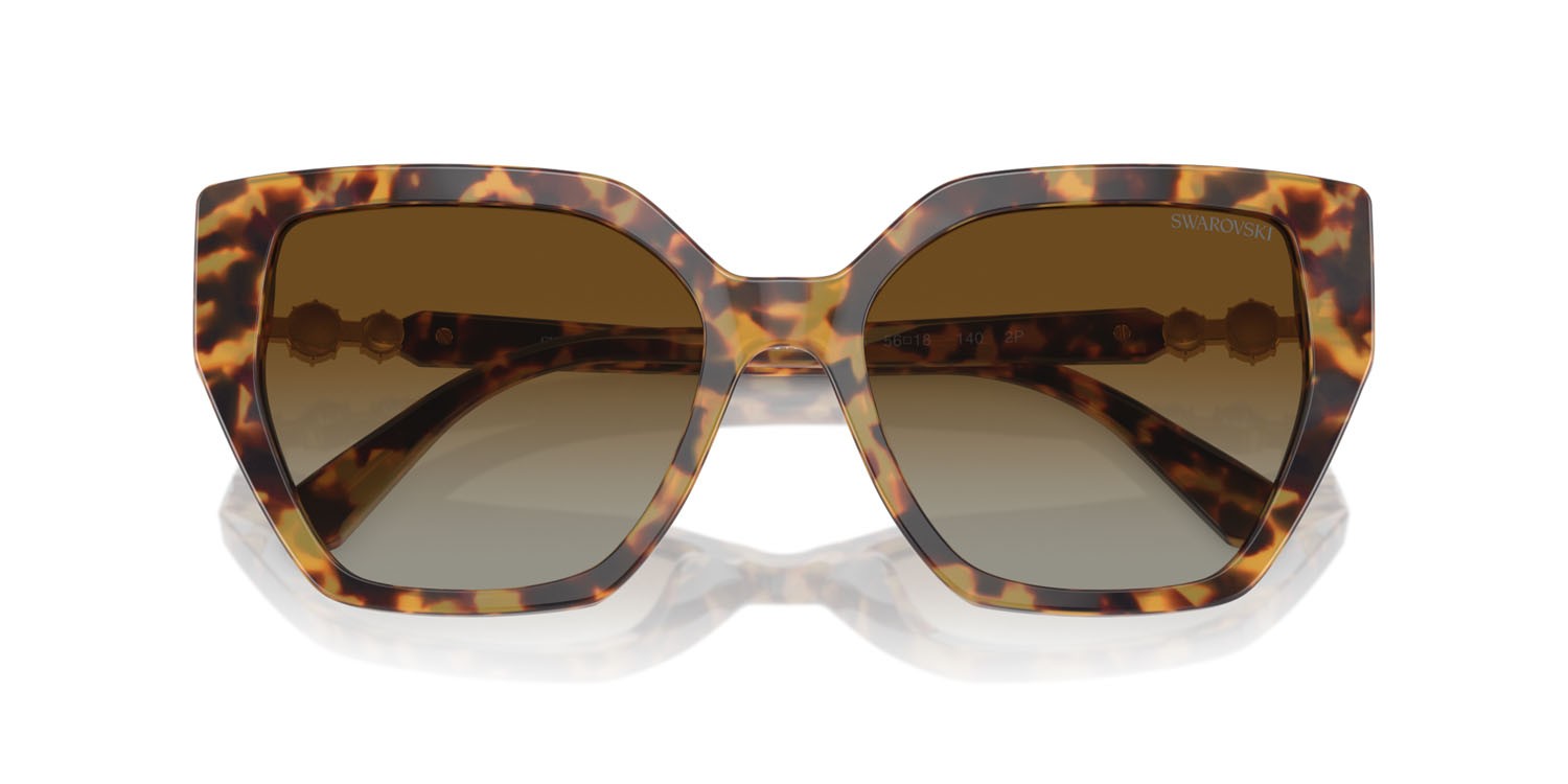 Sunglasses Swarovski SK 6016 (1004T5) color havana medio shape irregular lenses marrone