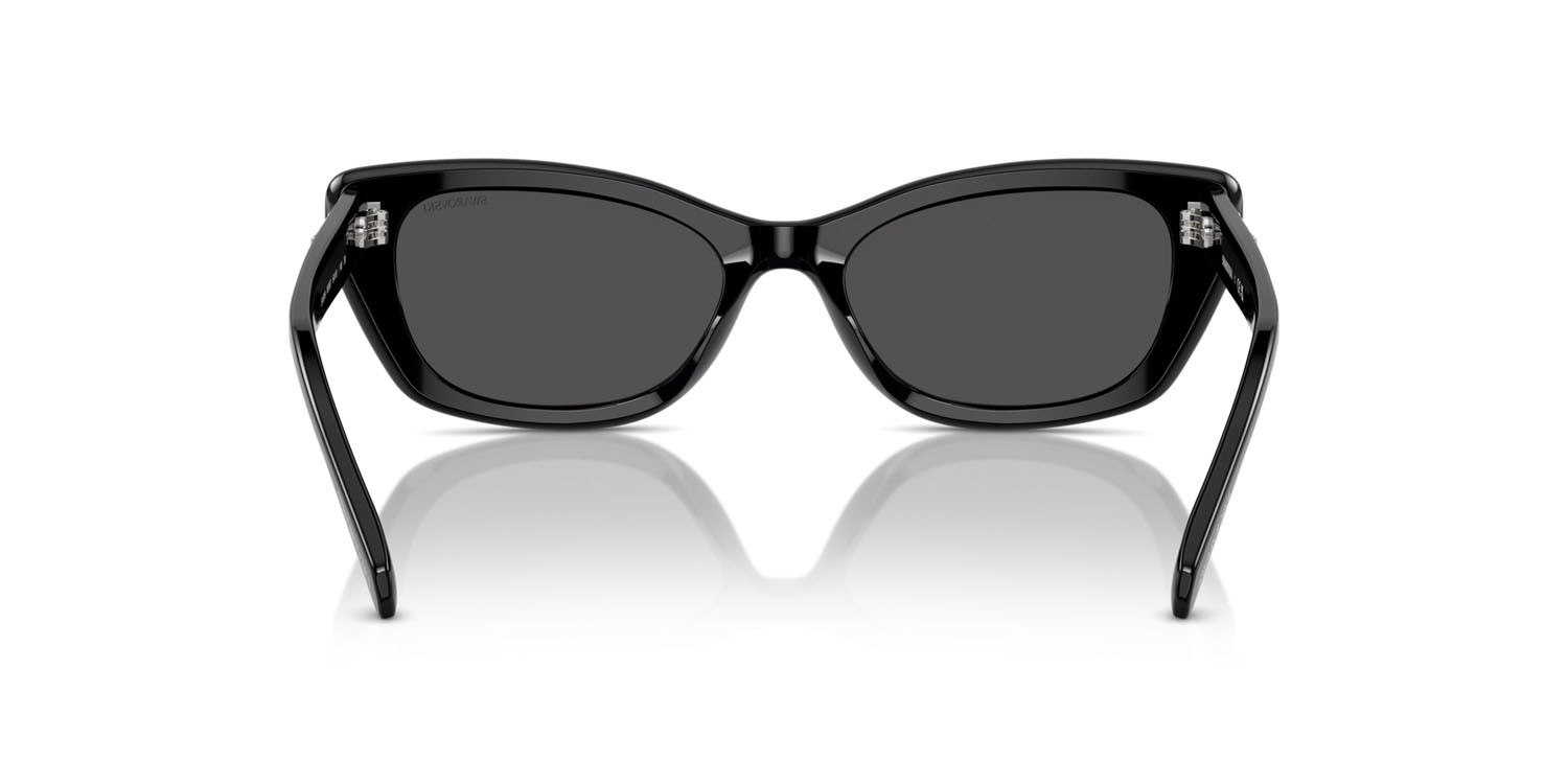 Sunglasses Swarovski SK 6019 (100187) color nero shape square lenses grigio scuro