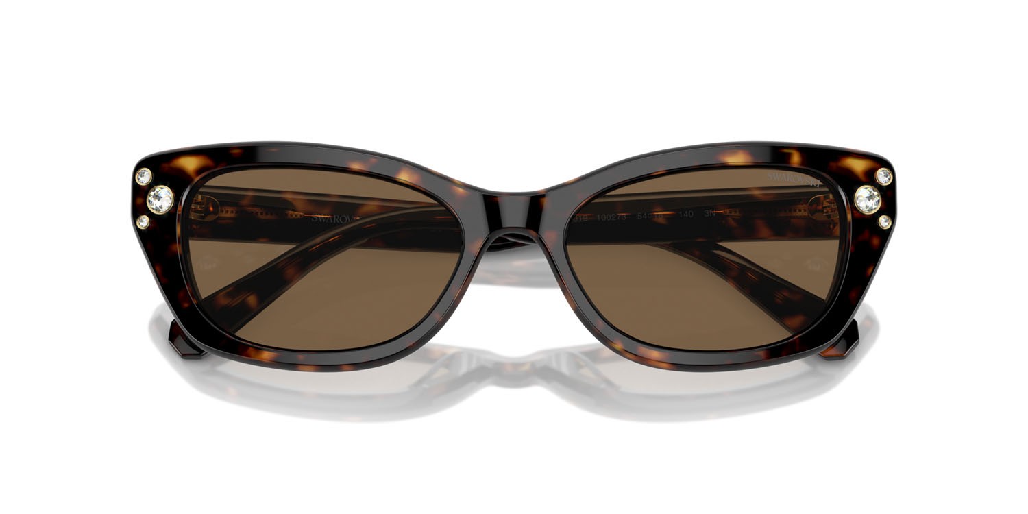 Sunglasses Swarovski SK 6019 (100273) color havana shape square lenses marrone scuro