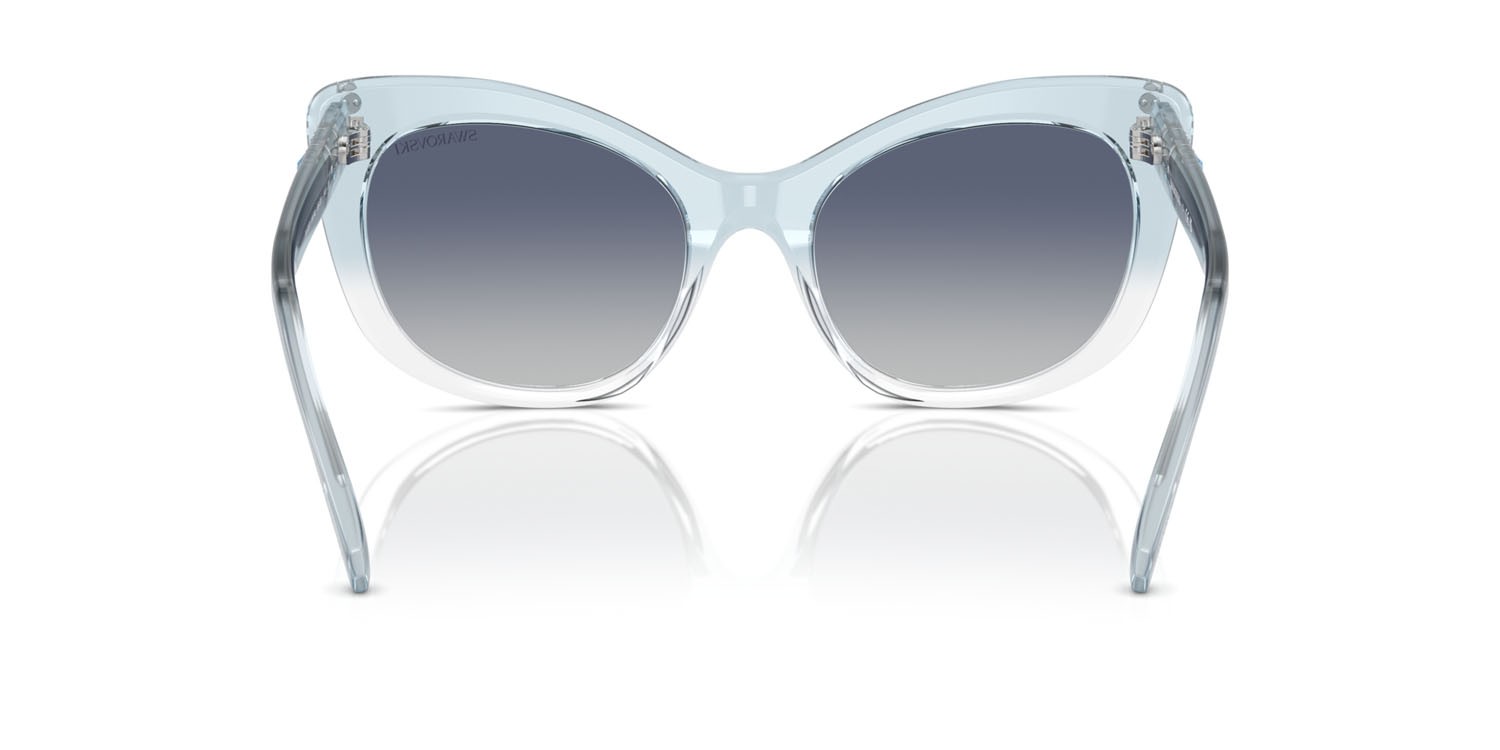 Sonnenbrillen Swarovski SK 6020 (10474L) farbe blu trasparente form cat-eye gläser blu sfumato