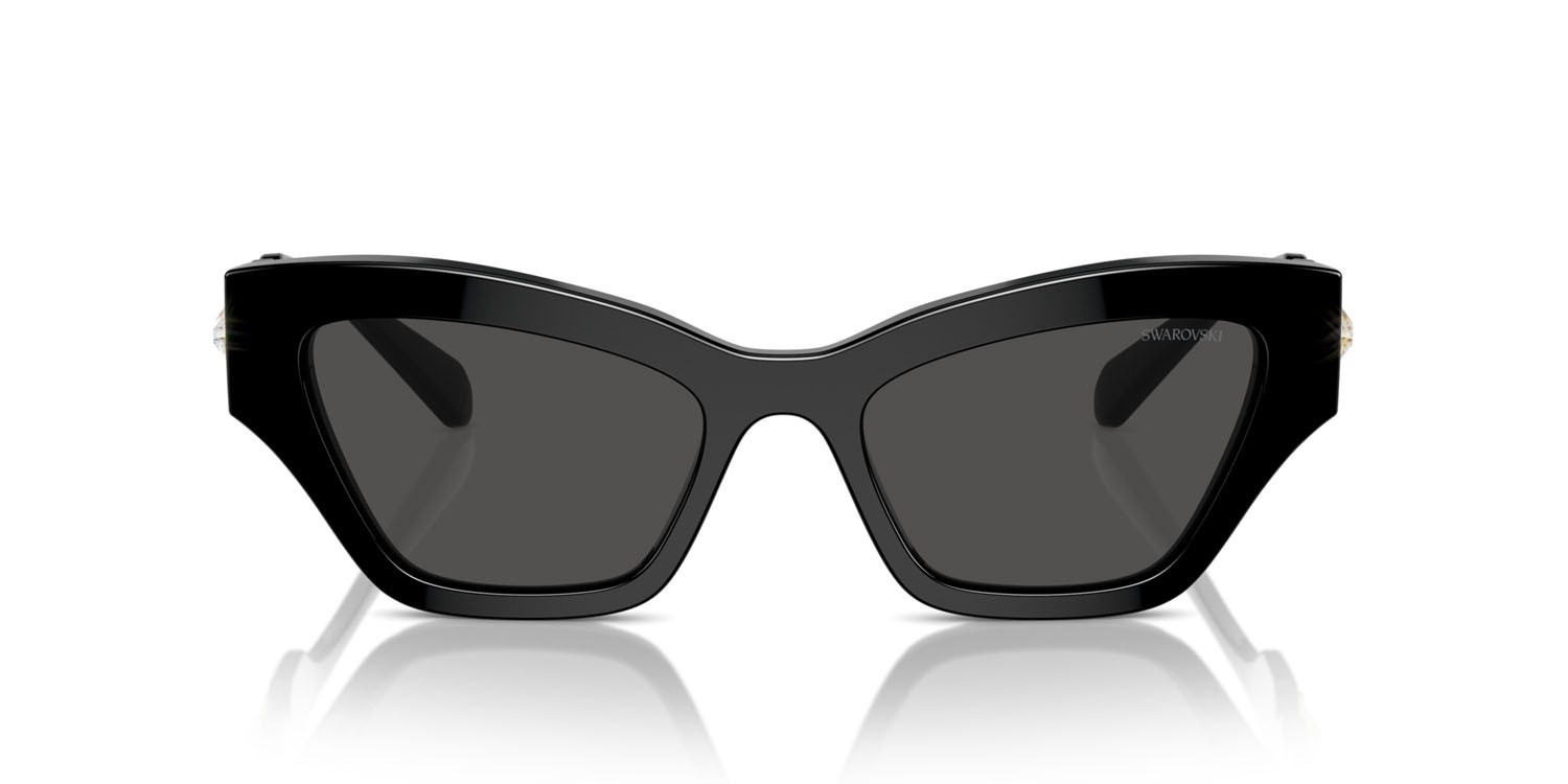 Occhiali da sole Swarovski SK 6021 (100187) colore nero forma irregolare lenti grigio scuro