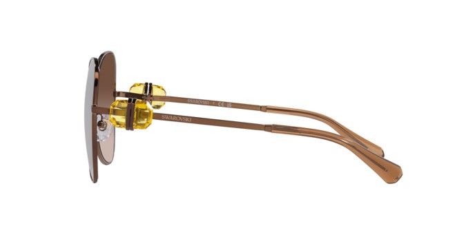 Sonnenbrillen Swarovski SK 7002 (400213) farbe metal brown form schmetterling gläser marrone sfumato