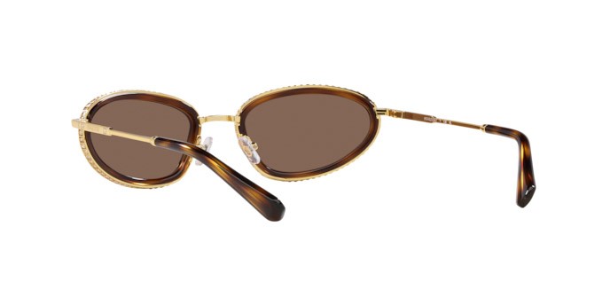 Sunglasses Swarovski SK 7004 (400473) color oro/nero shape irregular lenses marrone scuro