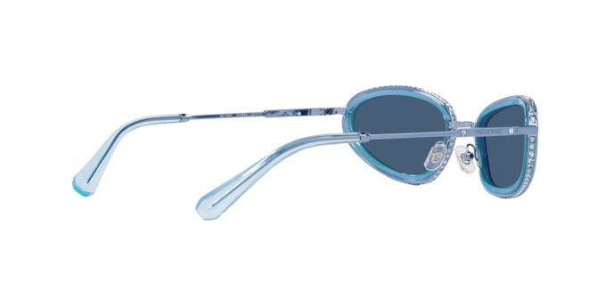 Sunglasses Swarovski SK 7004 (400555) color azzurro shape irregular lenses blu scuro