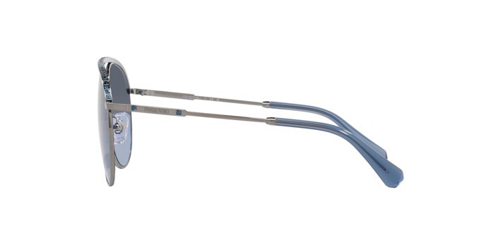 Sunglasses Swarovski SK 7005 (40098F) color gunmetal shape aviator lenses blu sfumato grigio