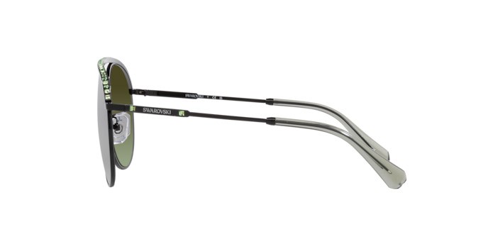 Sunglasses Swarovski SK 7005 (4010E8) color nero shape aviator lenses verde sfumato marrone