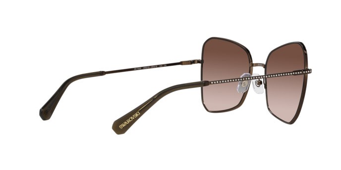 Sunglasses Swarovski SK 7008 (400213) color bronzo shape butterfly lenses marrone sfumato