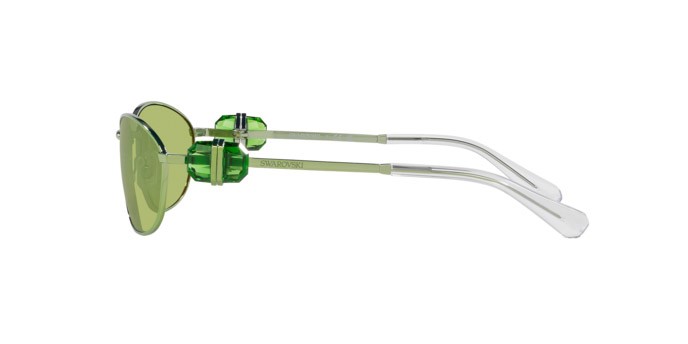 Sunglasses Swarovski SK 7010 (400630) color verde shape oval lenses light green mirror silver internal