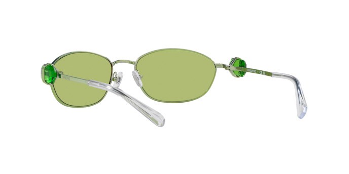 Sunglasses Swarovski SK 7010 (400630) color verde shape oval lenses light green mirror silver internal
