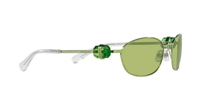Sunglasses Swarovski SK 7010 (400630) color verde shape oval lenses light green mirror silver internal