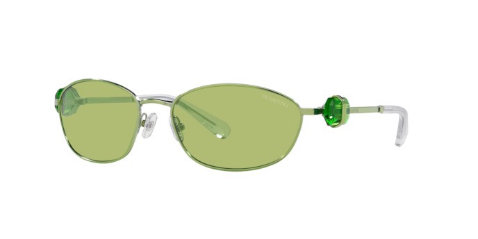 Sunglasses Swarovski SK 7010 (400630) color verde shape oval lenses light green mirror silver internal