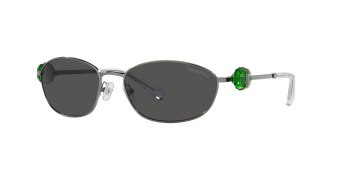 Sunglasses Swarovski SK 7010 (400687) color gunmetal shape oval lenses grigio scuro