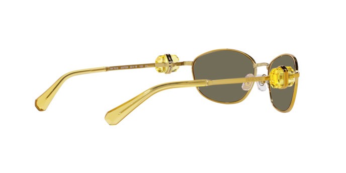 Sunglasses Swarovski SK 7010 (4007D8) color giallo oro shape oval lenses giallo a specchio