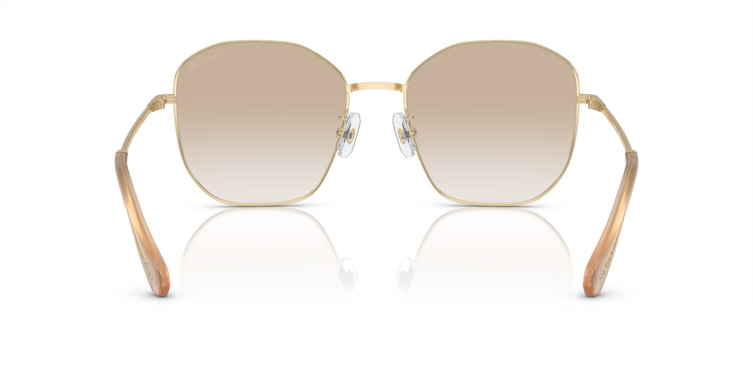 Sunglasses Swarovski SK 7012D (401311) color oro pallido shape irregular lenses sfumato grigio