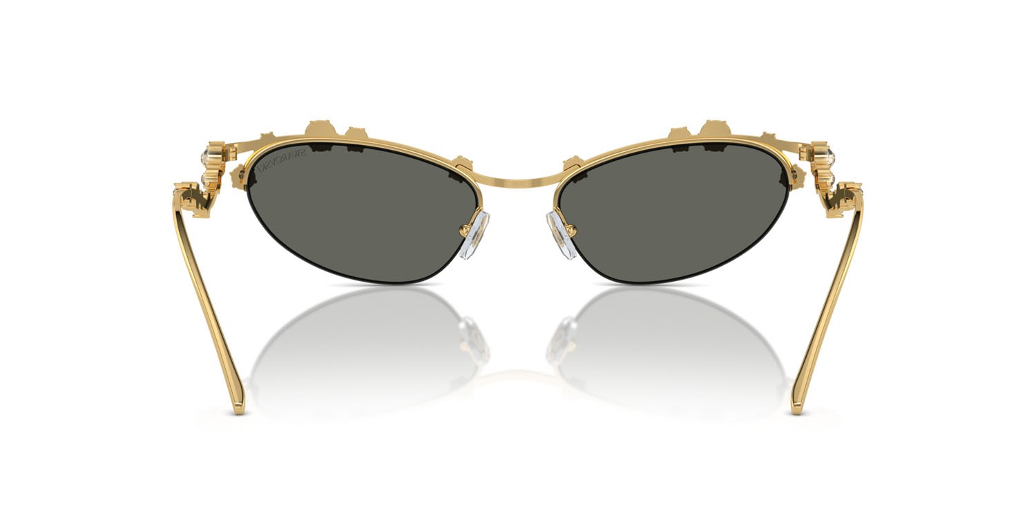 Sunglasses Swarovski SK 7016 (40047P) color oro shape oval lenses marrone specchiato oro