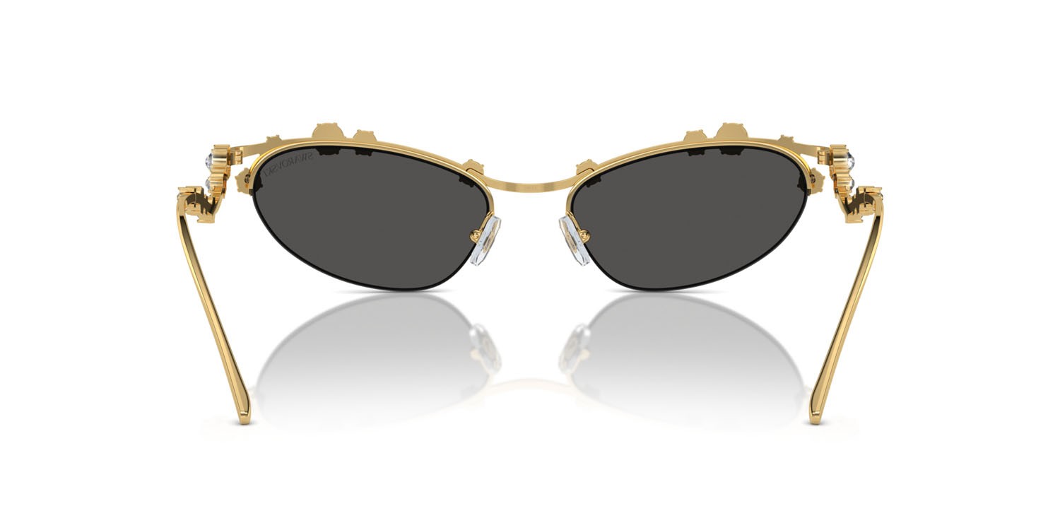 Sunglasses Swarovski SK 7016 (400487) color oro shape oval lenses grigio scuro