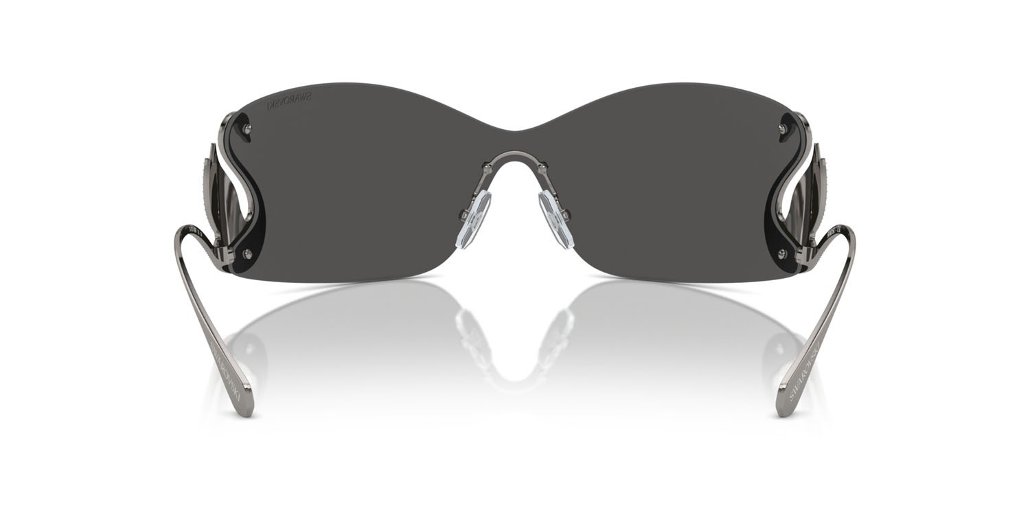 Sunglasses Swarovski SK 7020 (400987) color gunmetal shape irregular lenses grigio scuro