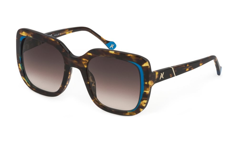 Occhiali da sole Yalea SYA027N (0743) colore avana marrone - giallo lucida lenti brown grad.