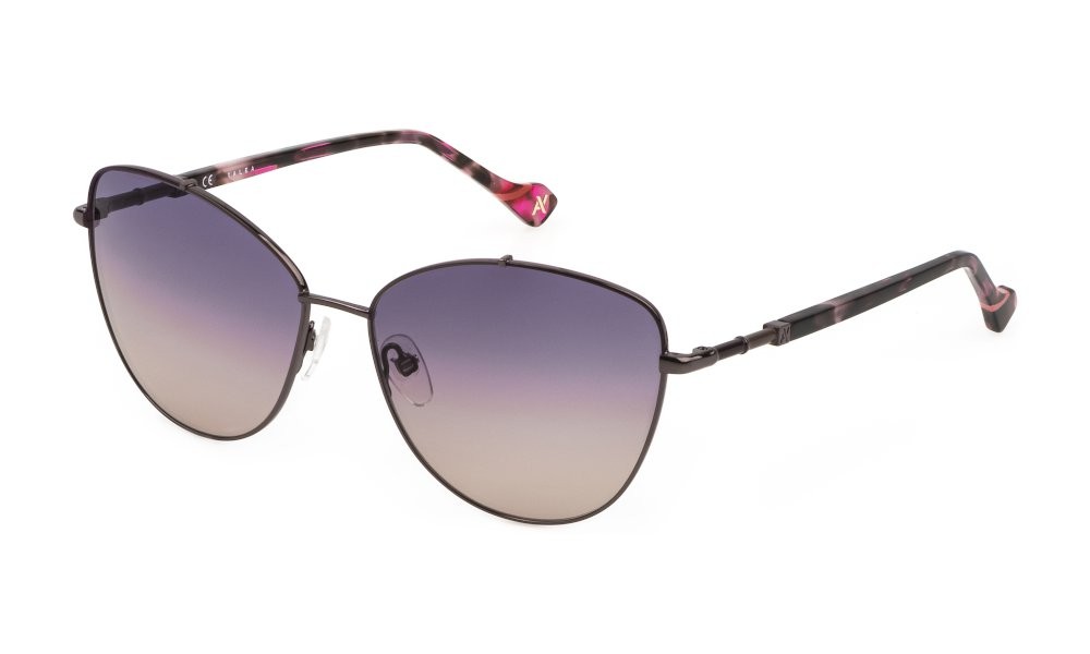 Sunglasses Yalea Ivete SYA029 (8GZY) color grigio lucido lenses violet grad. 