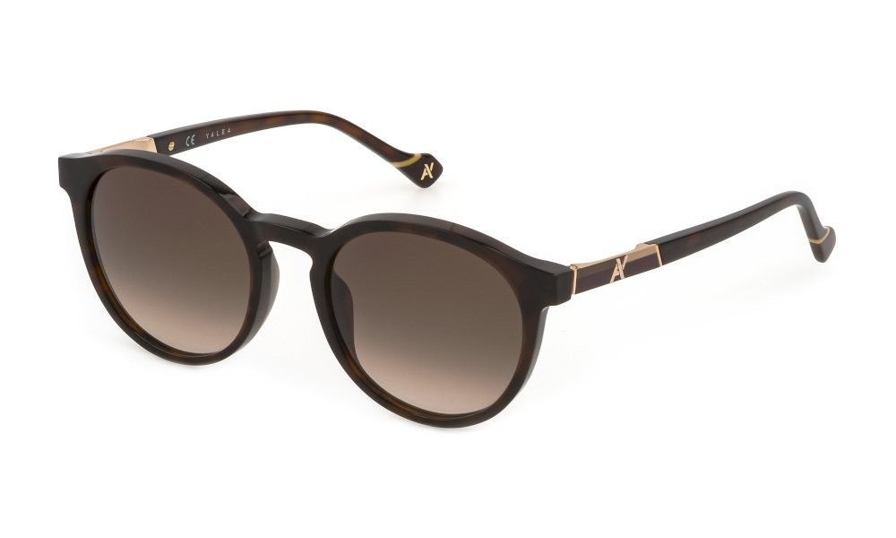 Sunglasses Yalea Amna SYA032 (0752) color avana scura lucida lenses brown grad.