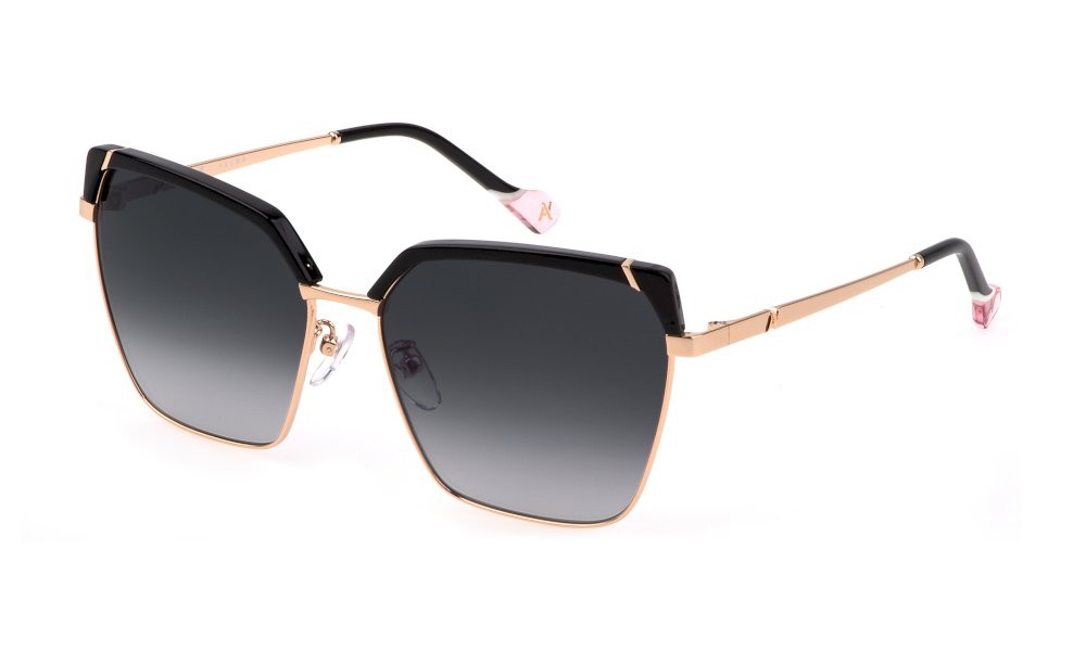 Sonnenbrillen Yalea Eleonora SYA100 (0300) farbe oro rosè lucido totale gläser smoke gradient