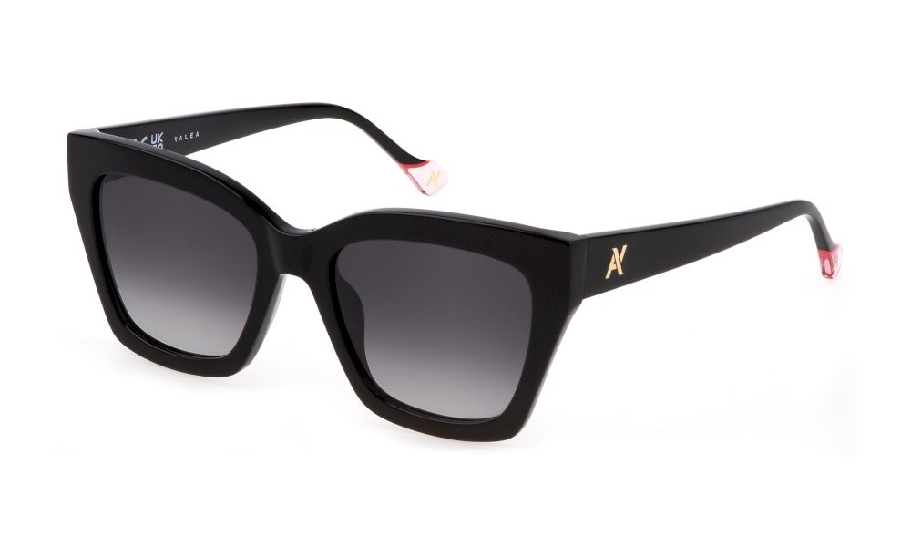 Occhiali da sole Yalea Emmanuelle SYA107 (0700) colore nero lucido lenti smoke gradient