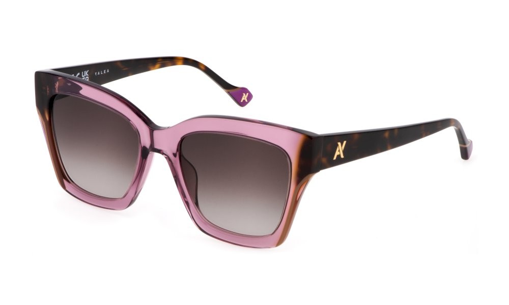 Occhiali da sole Yalea Emmanuelle SYA107V (097T) colore viola trasparente lenti brown grad.pink