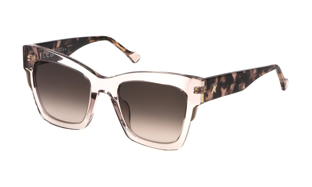 Occhiali da sole Yalea Maria luz SYA120 (07T1) colore beige trasparente lenti brown gradient pink