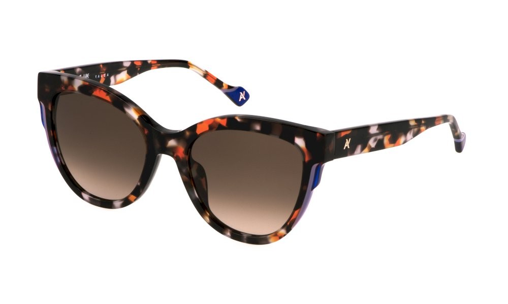 Sunglasses Yalea Cholita climbers SYA121 (03KT) color avana nero/arancio lenses brown gradient