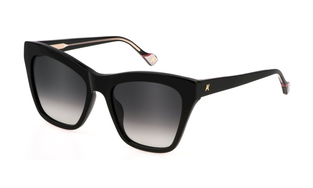 Sunglasses Yalea Timarete SYA122 (0700) color nero lucido lenses smoke gradient