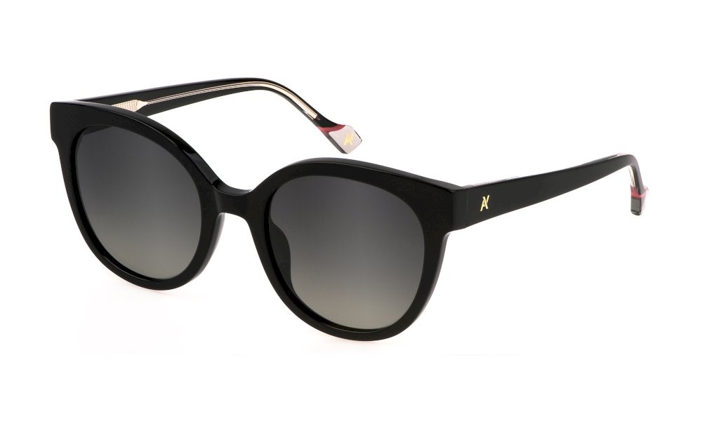 Sunglasses Yalea Aisholpan SYA123 (700P) color nero lucido lenses smoke gradient
