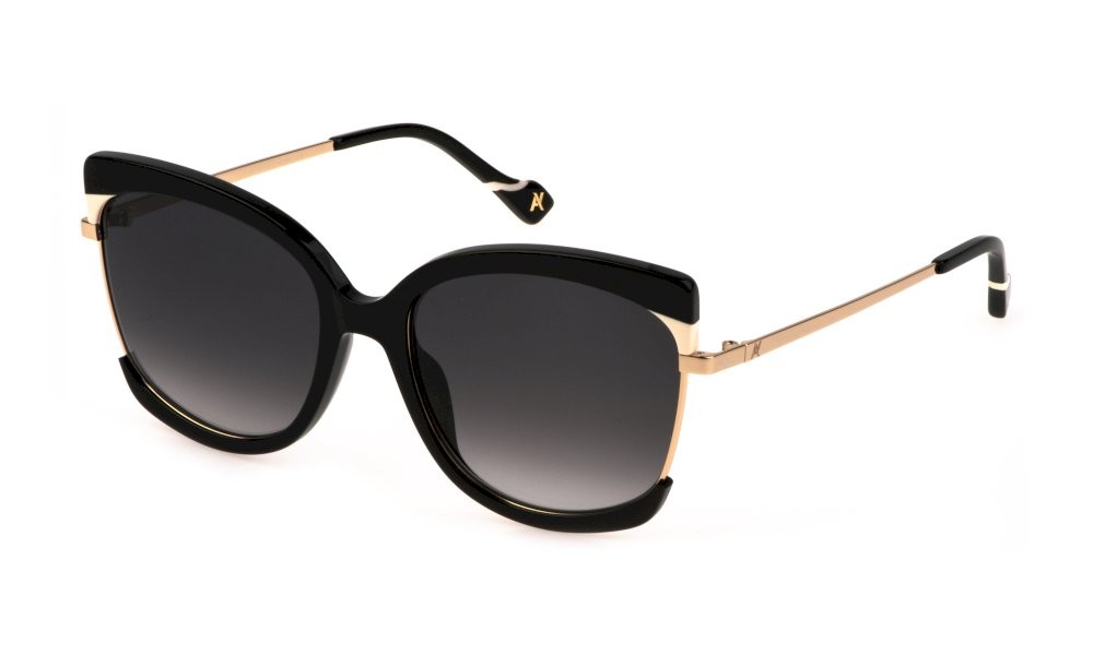 Sonnenbrillen Yalea Lubna SYA126 (300F) farbe oro rosè lucido gläser smoke gradient
