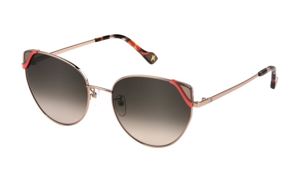Sunglasses Yalea Zainab SYA127 (8FEK) color cammello tan lucido lenses brown grad.pink
