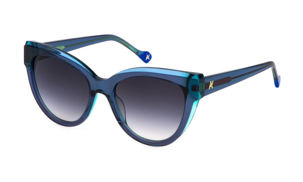 Occhiali da sole Yalea Cathy SYA143 (09DD) colore multilayer blu lucido lenti blue gradient blue