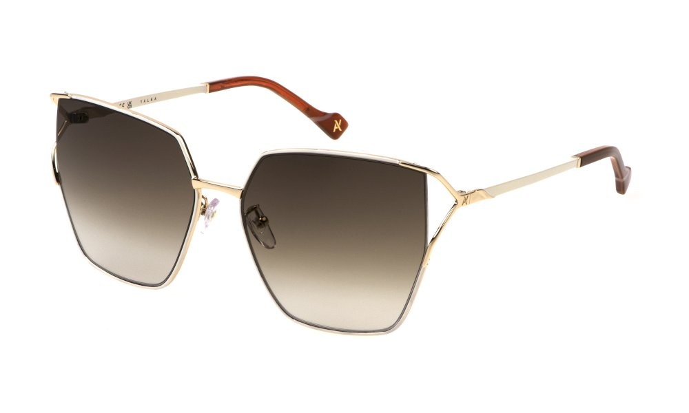 Occhiali da sole Yalea Hayat SYA147 (300K) colore oro rose' lucido lenti brown gradient