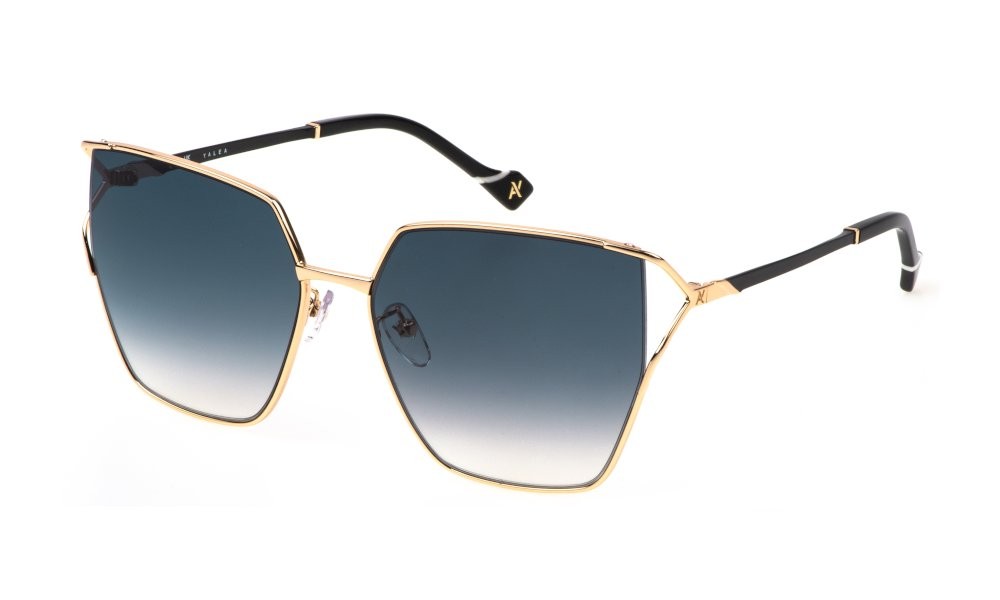 Sonnenbrillen Yalea Hayat SYA147 (300Y) farbe oro rose' lucido gläser smoke gradient yellow