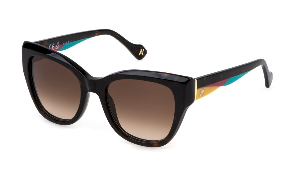 Sunglasses Yalea Carolina SYA153V (0722) color avana scura lucida lenses brown gradient