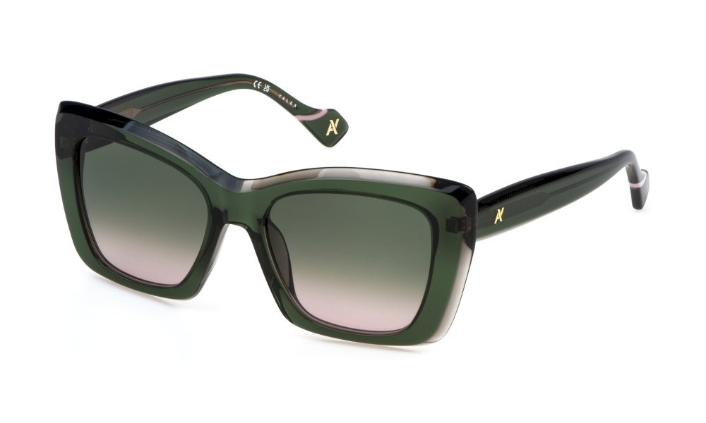 Sunglasses Yalea Chimamanda SYA155 (0912) color top verde+grigio lenses green gradient pink