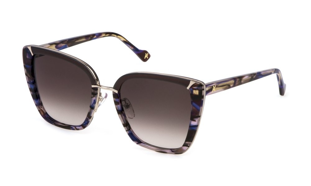 Sunglasses Yalea Éliane SYA156V (0A39) color oro rosso lucido totale lenses brown gradient pink