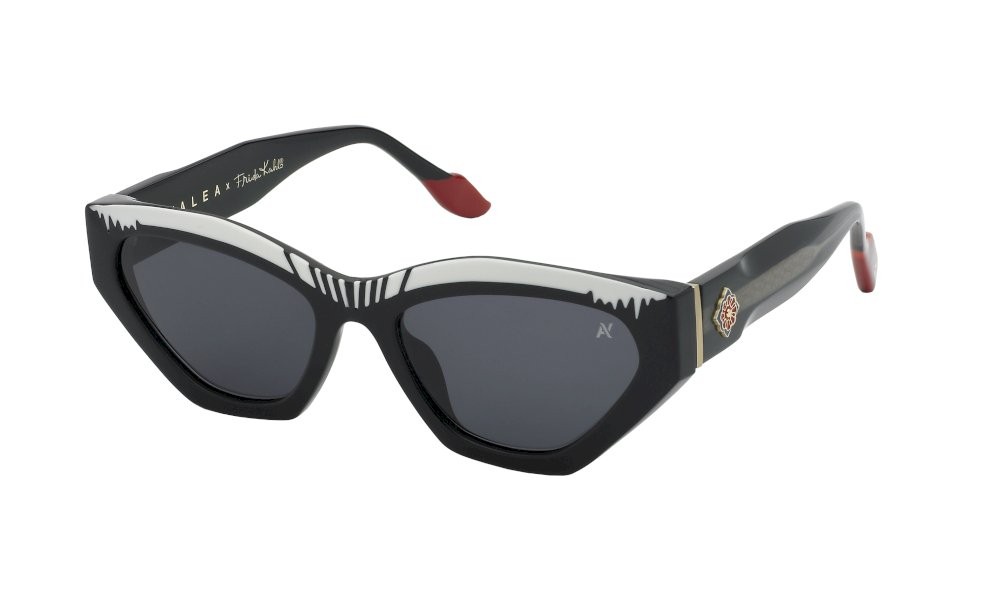 Sunglasses Yalea Frida kahlo SYA174W (0700) color nero lucido lenses smoke