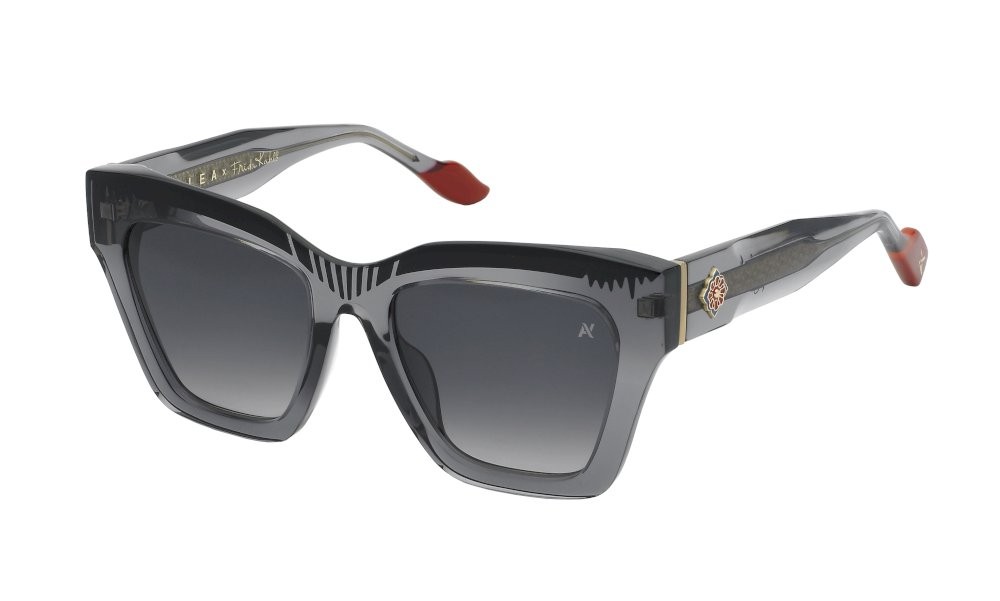 Occhiali da sole Yalea Frida kahlo SYA175W (09MB) colore grigio trasparente lenti smoke gradient
