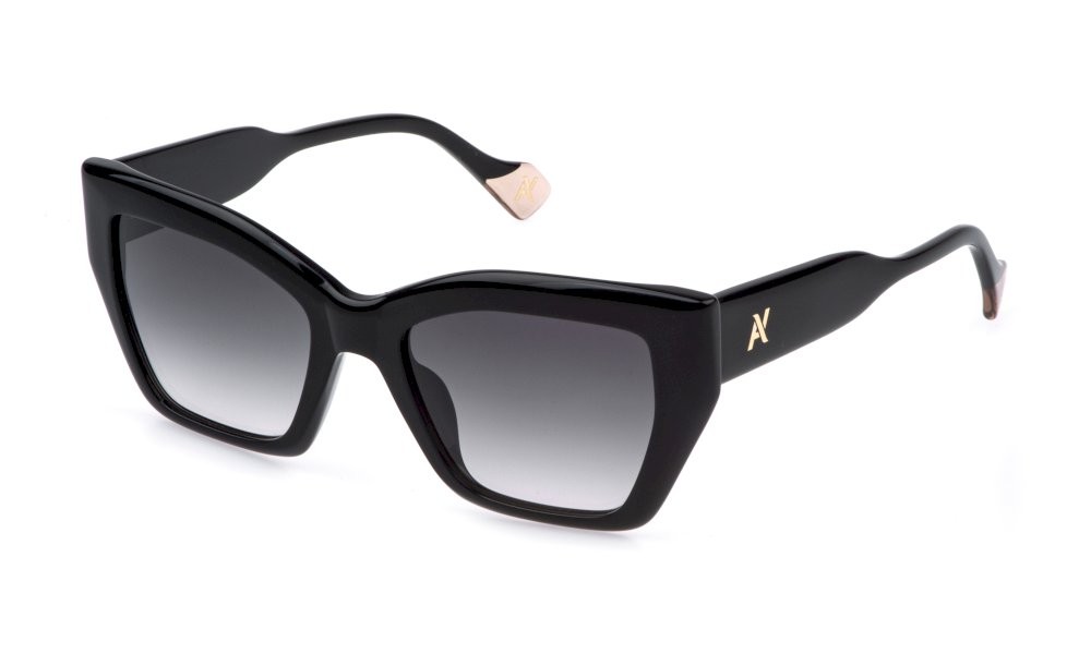 Occhiali da sole Yalea Amrit SYA191 (0700) colore nero lucido lenti smoke gradient