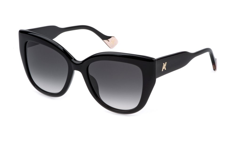 Occhiali da sole Yalea Paloma SYA192 (0700) colore nero lucido lenti smoke gradient