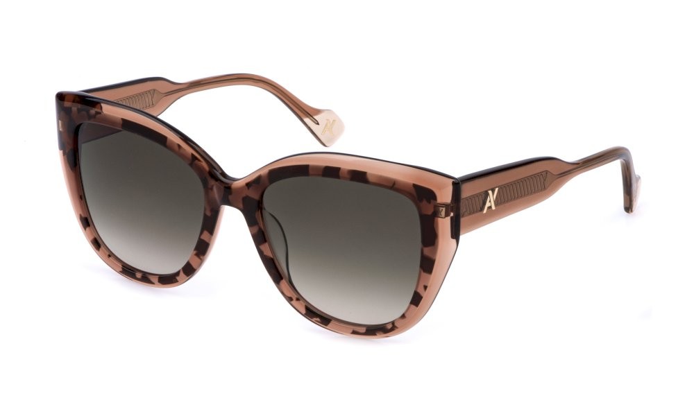 Sunglasses Yalea Paloma SYA192V (01GQ) color avana marrone/rosa lenses brown gradient pink