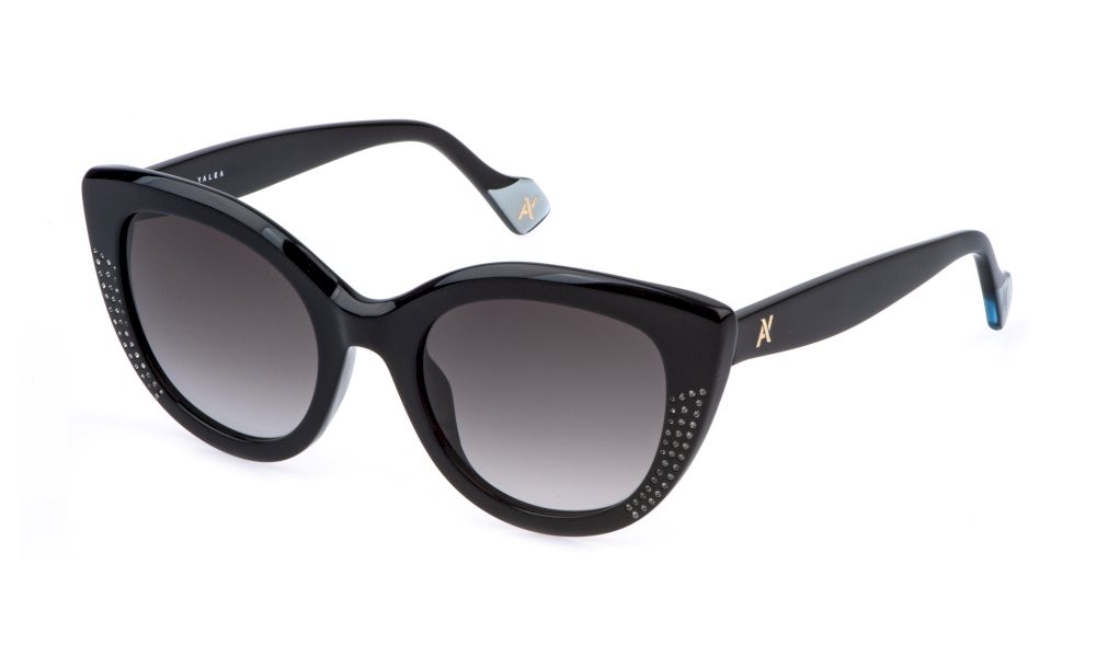 Occhiali da sole Yalea Assiotea SYA193S (700S) colore nero lucido lenti smoke gradient