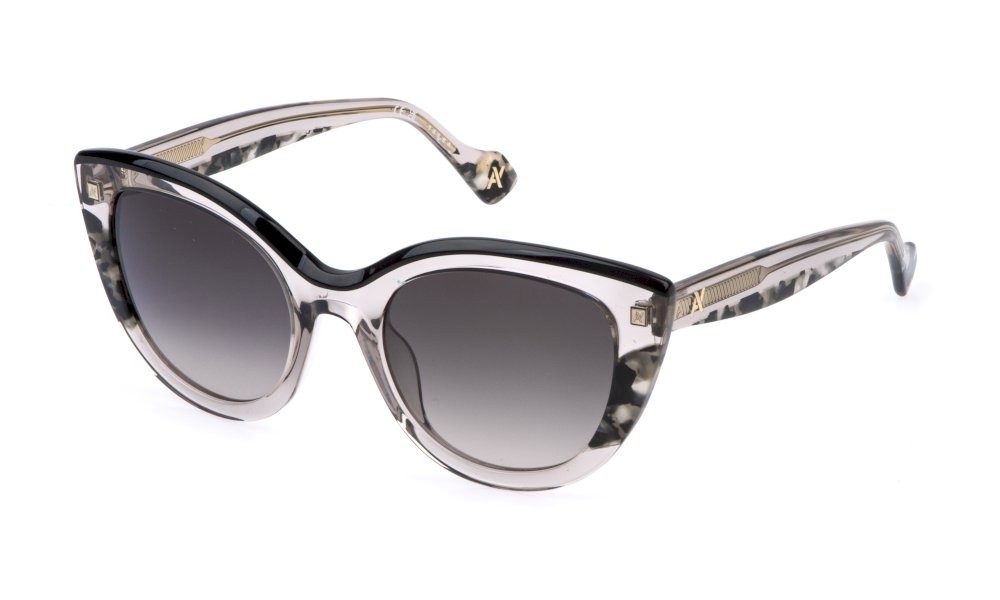 Occhiali da sole Yalea Assiotea SYA193V (04G0) colore grigio trasparente lenti smoke gradient smoke
